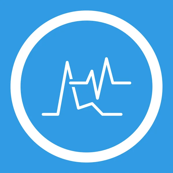 Ecg gerundetes Vektorsymbol — Stockvektor