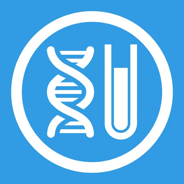 Genetik analiz yuvarlak vektör simgesi — Stok Vektör