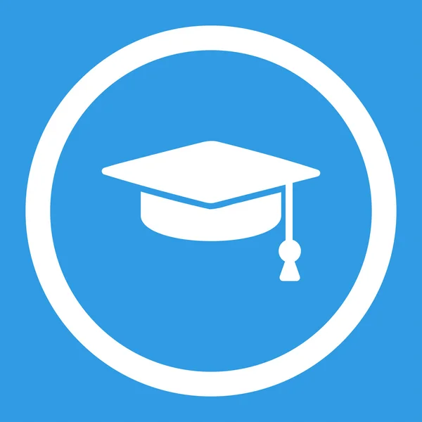 Icône vectorielle arrondie de chapeau de graduation — Image vectorielle