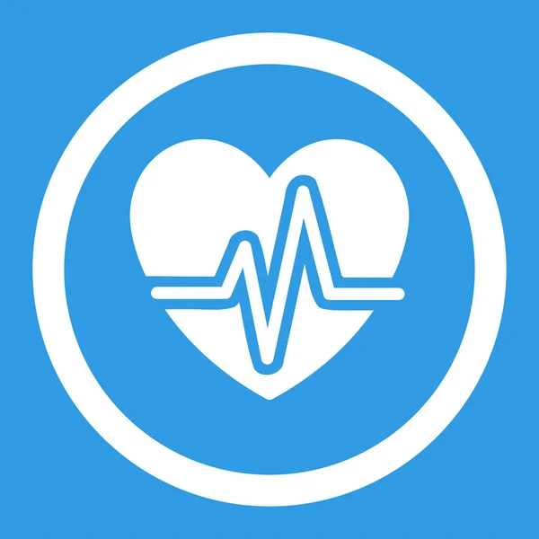 Diagramme cardiaque Icône vectorielle arrondie — Image vectorielle