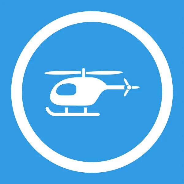 Helicopter Rounded Vector Icon — Stock Vector