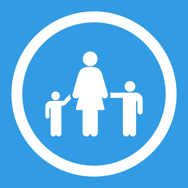 母亲和儿童圆的矢量图标 — 图库矢量图片