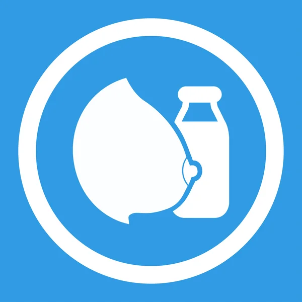 Madre leche redondeada Vector icono — Archivo Imágenes Vectoriales