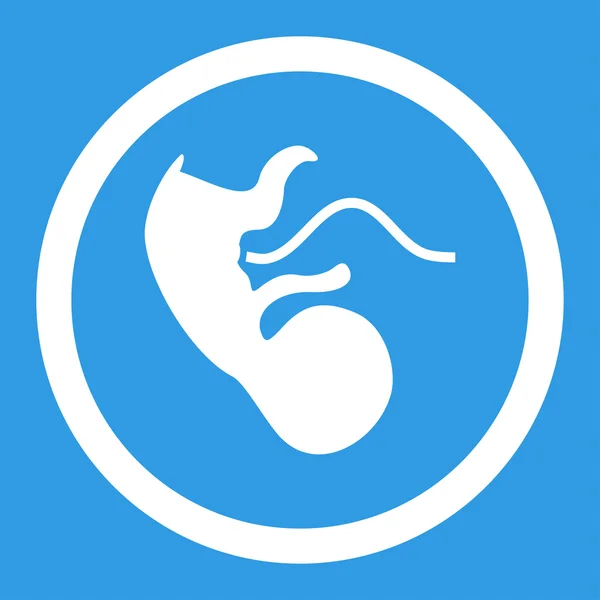 Primat-Embryo abgerundetes Vektorsymbol — Stockvektor