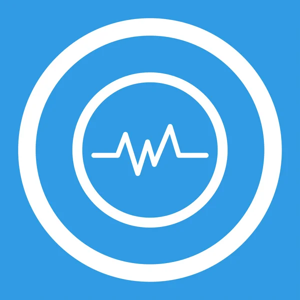 Monitoreo de pulso redondeado Vector icono — Vector de stock