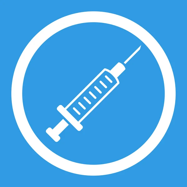Syringe Rounded Vector Icon — Stock Vector