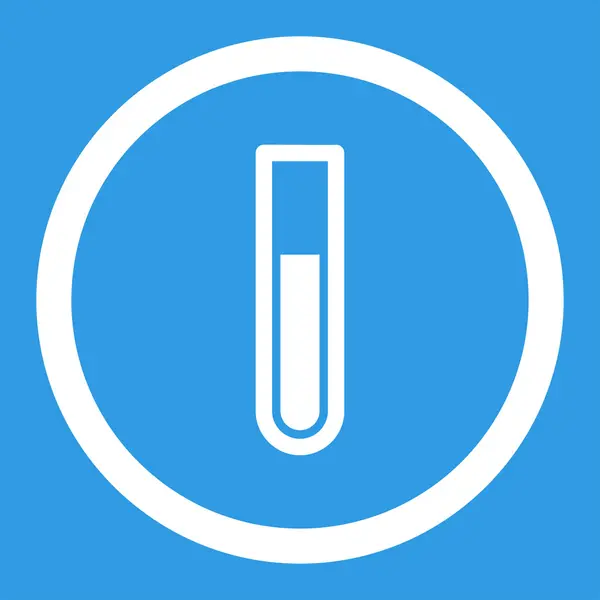 Test Tube Rounded Vector Icon — Stock Vector