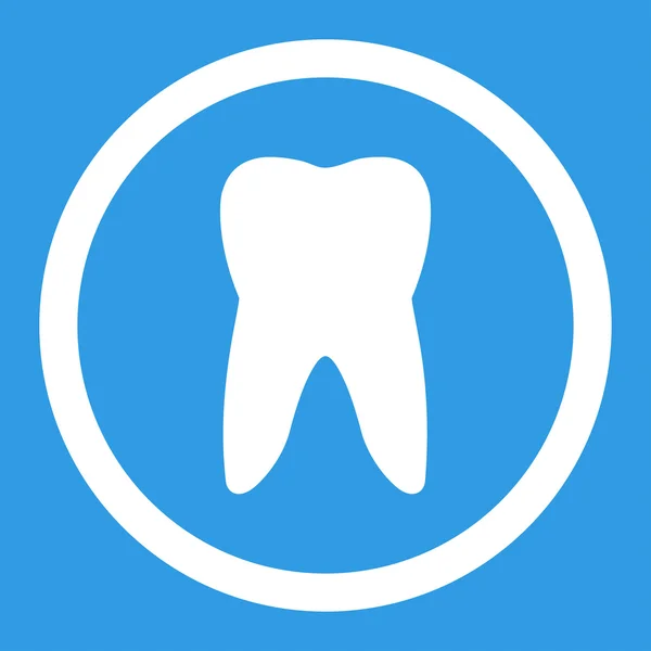 Ikona zaokrąglone wektor ząb — Wektor stockowy