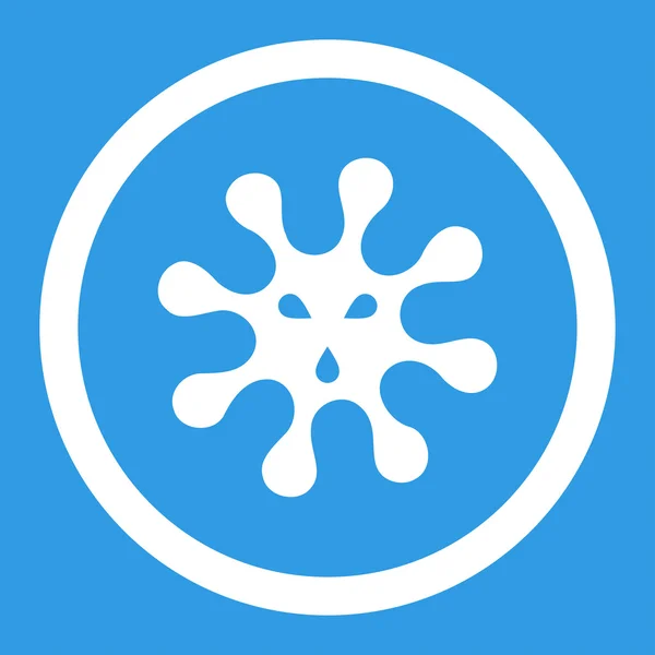 Virus afgeronde Vector Icon — Stockvector