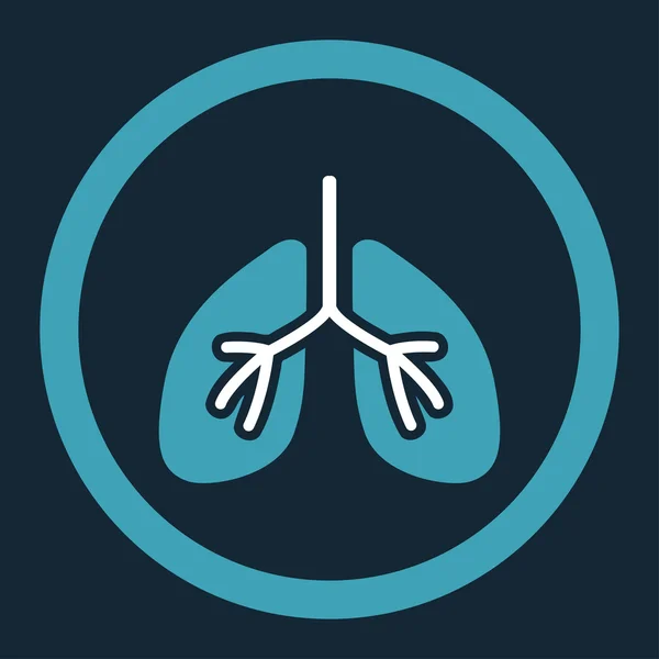 Lungs Rounded Vector Icon — Stock Vector