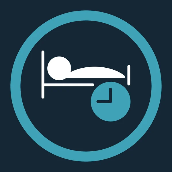 Schlafzeit abgerundetes Vektorsymbol — Stockvektor