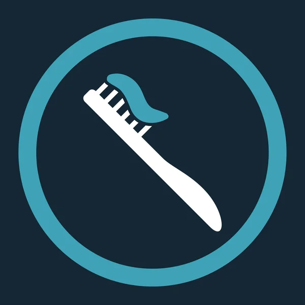 Icône vectorielle arrondie de brosse à dents — Image vectorielle