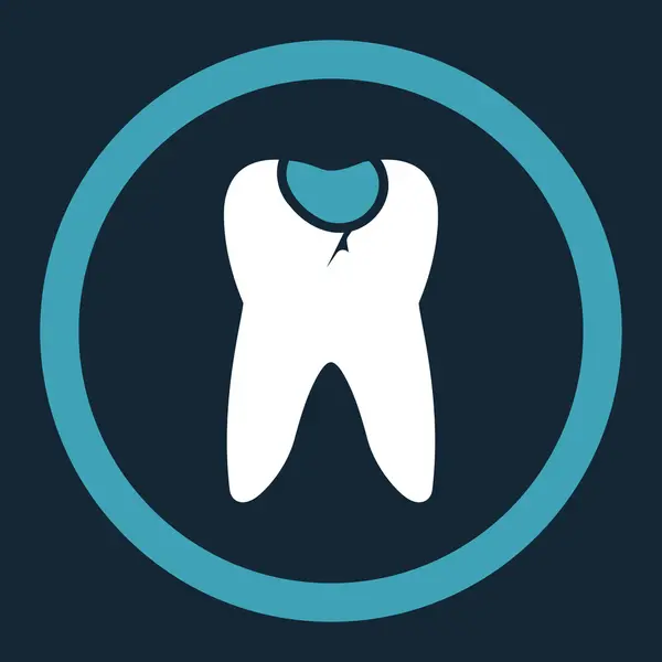 Ikona wektor zaokrąglona próchnicy zębów — Wektor stockowy