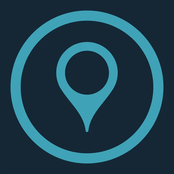 Mapa Marcador Rounded Vector Icon — Vetor de Stock