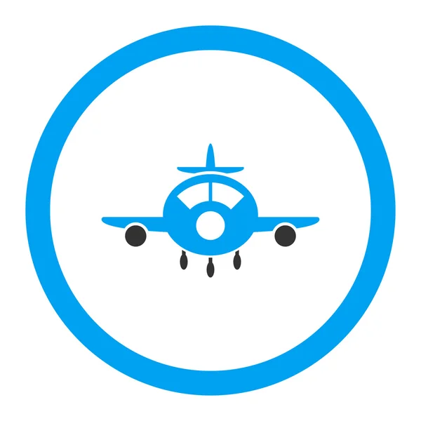 Aircraft Rounded Vector Icon — Stock Vector