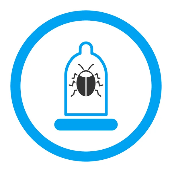 Bug Protection Rounded Vector Icon — Stock Vector