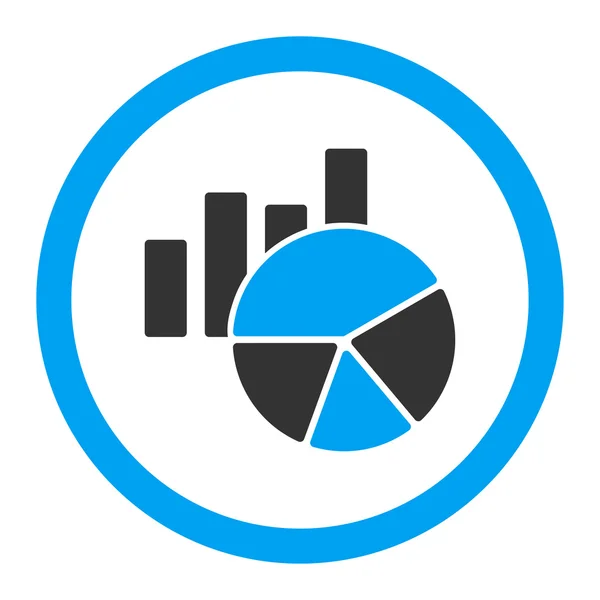 Піктограма закругленого вектора діаграм — стоковий вектор