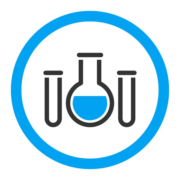 Naczynia chemiczne wektor zaokrąglona ikona — Wektor stockowy