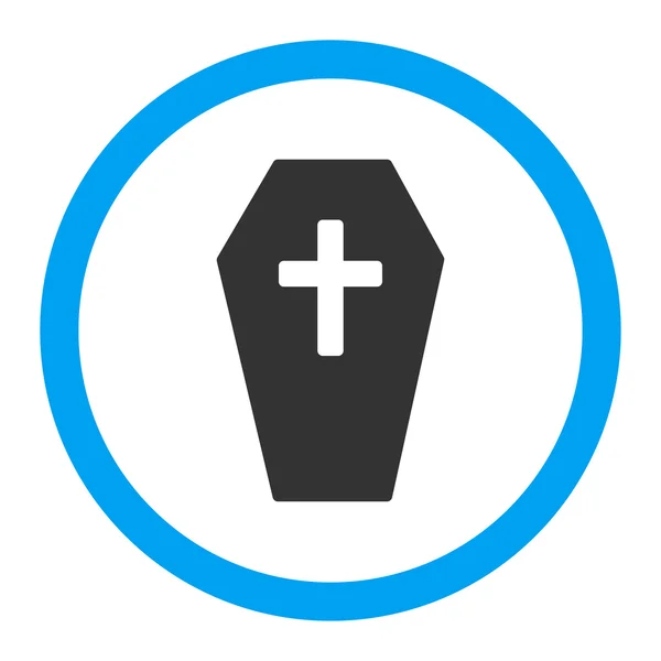 Coffin Rounded Vector Icon — Stock Vector