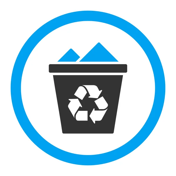 Full Recycle Bin Rounded Vector Icon — Stock Vector