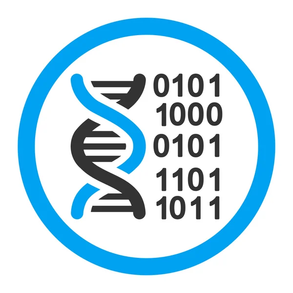 Ícone do genoma código arredondados Vector — Vetor de Stock