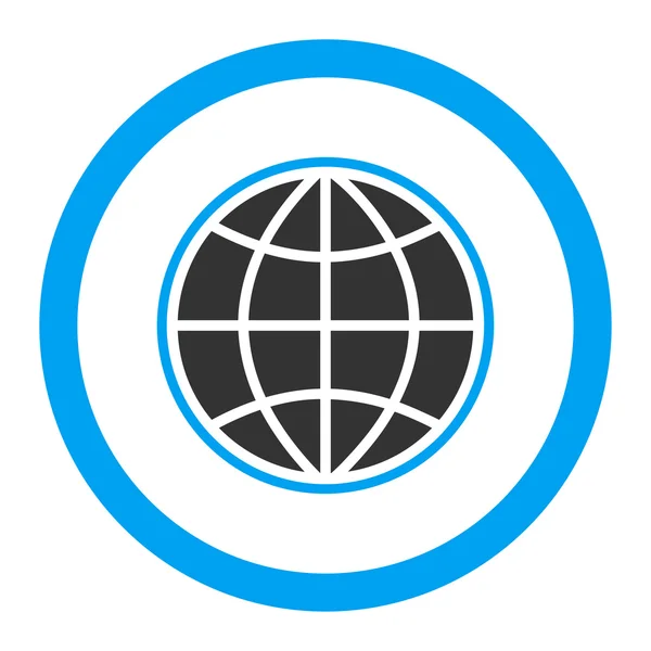 Globe lekerekített Vector Icon — Stock Vector