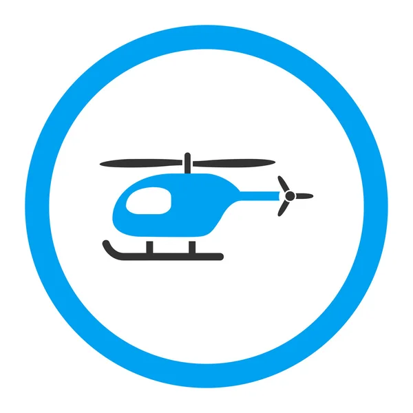 Helikopter yuvarlak vektör simgesi — Stok Vektör
