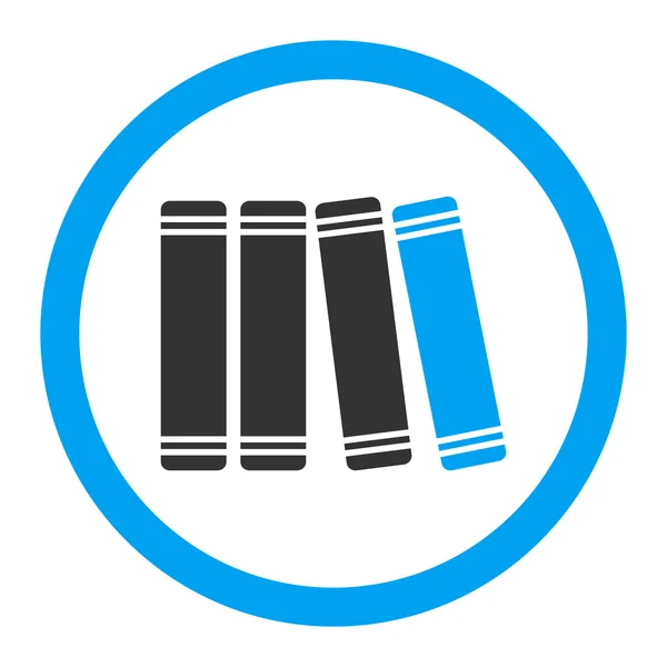 Könyvtári könyvek lekerekített Vector Icon — Stock Vector