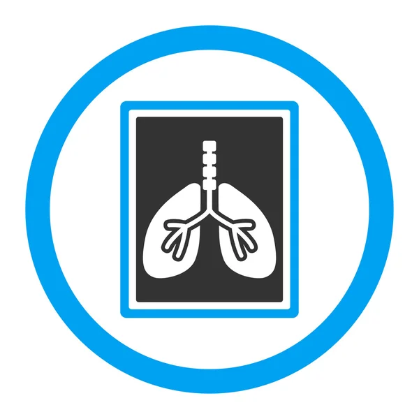 Lungs X-Ray foto redondeada Vector icono — Vector de stock