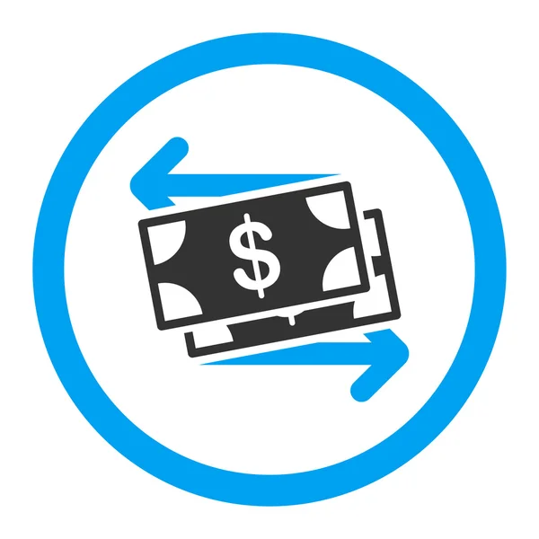 Money Exchange rundade vektor Icon — Stock vektor