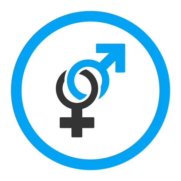 Seksualnych symboli wektor zaokrąglona ikona — Wektor stockowy