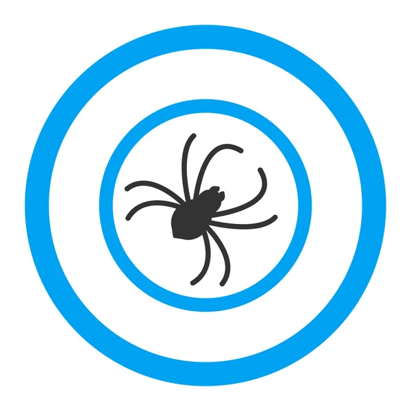 Spider Rounded Vector Icon — Stock Vector