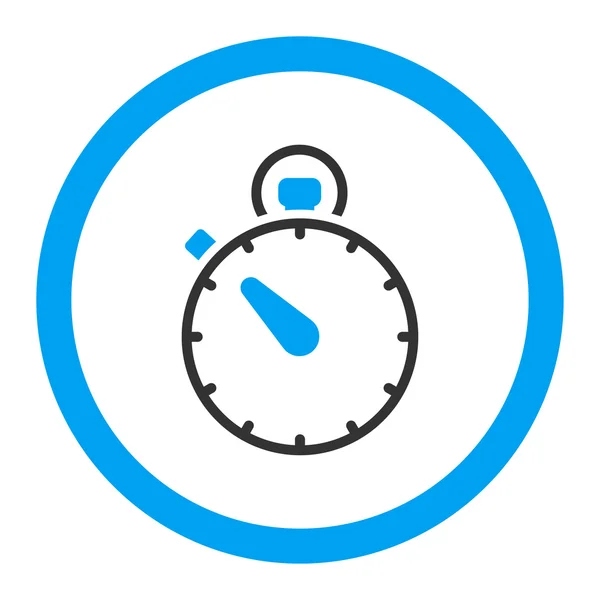 Stopwatch afgeronde Vector Icon — Stockvector