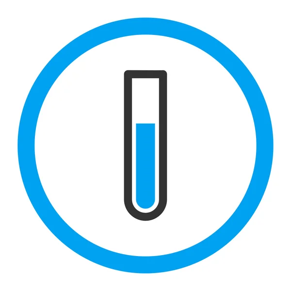 Test Tube Rounded Vector Icon — Stock Vector