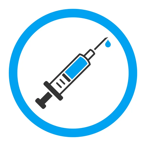Vacunación redondeada Vector Icono — Vector de stock