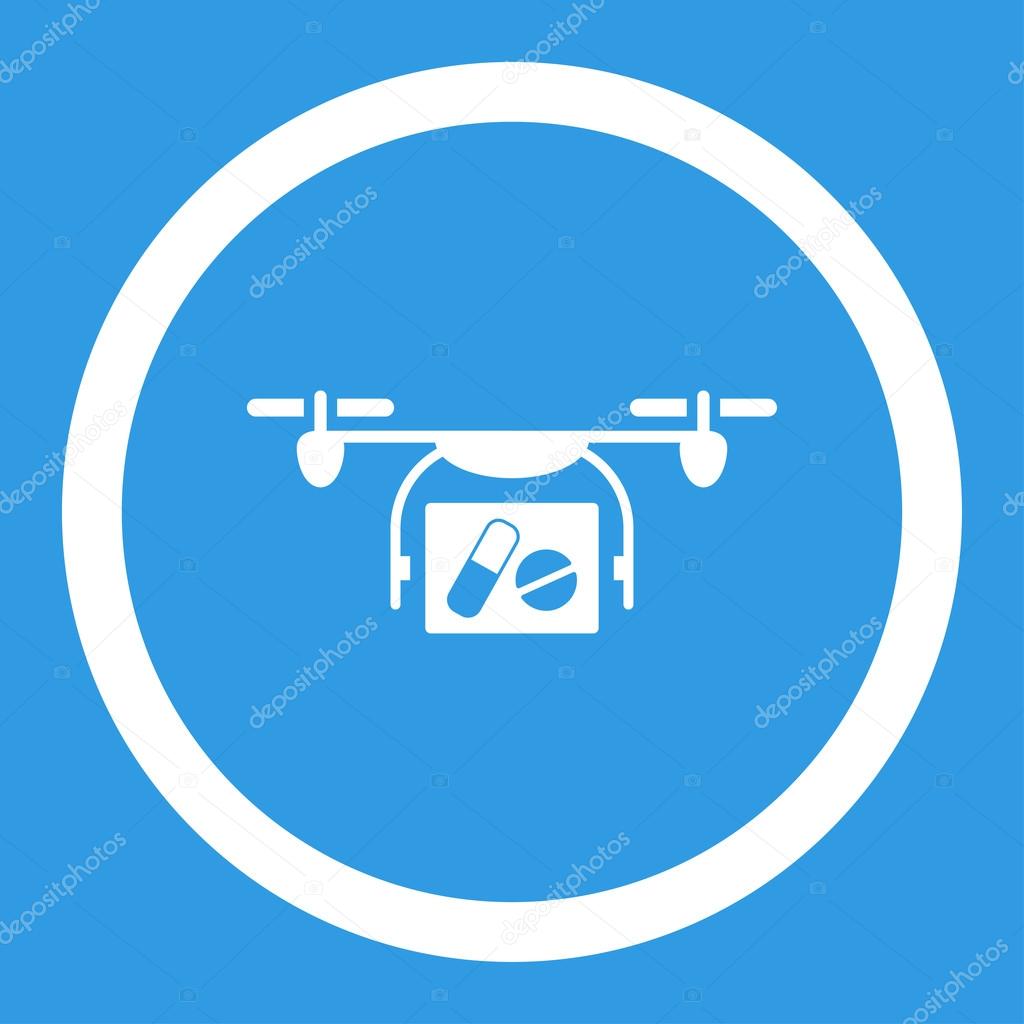 Medical Quadcopter Rounded Vector Icon