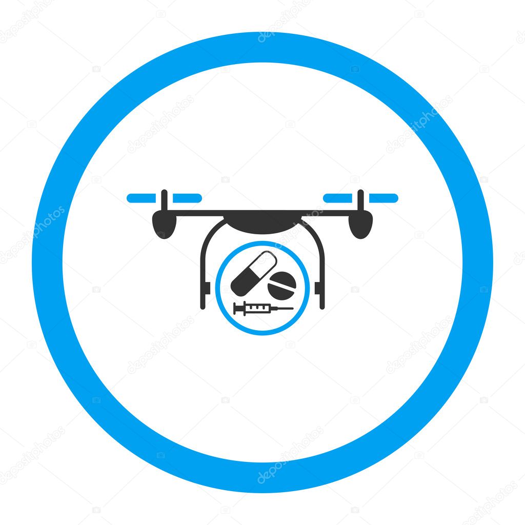 Medication Quadcopter Rounded Vector Icon