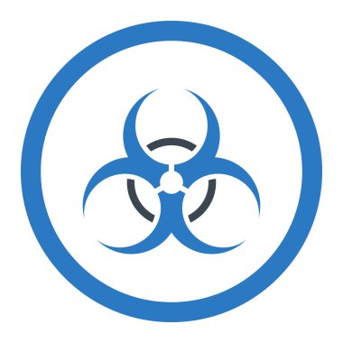 Biyolojik tehlike yuvarlak vektör simgesi