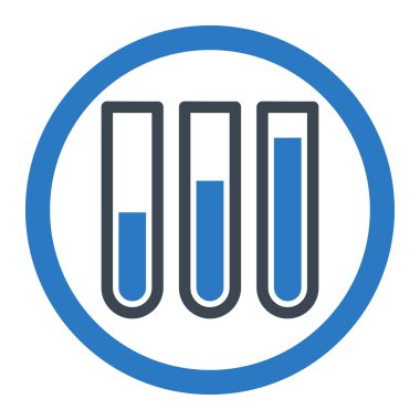 Kan analizi yuvarlak vektör simgesi