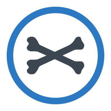 Kemikleri yuvarlak vektör simgesi