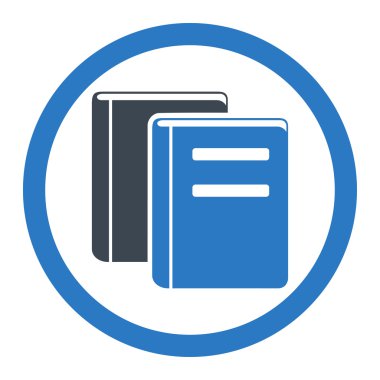 Kitaplar yuvarlak vektör simgesi