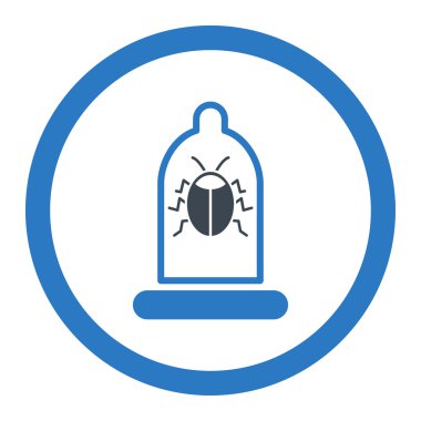 Hata koruma yuvarlak vektör simgesi