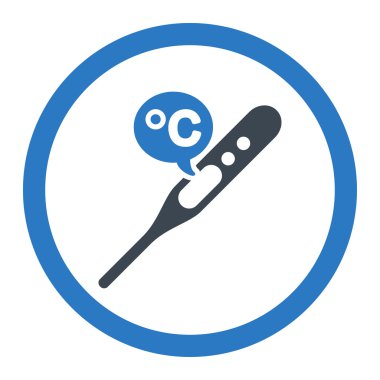 Celsius sıcaklık yuvarlak vektör simgesi