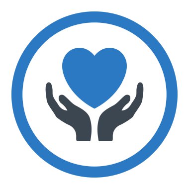 Sadaka yuvarlak vektör simgesi