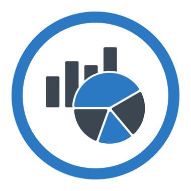 Grafikler yuvarlak vektör simgesi