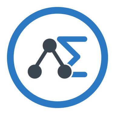 Kimyasal analiz yuvarlak vektör simgesi