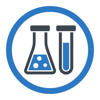 Kimya yuvarlak vektör simgesi