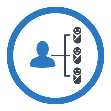 Çocuk Linkler yuvarlak vektör simgesi