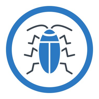 Hamam böceği yuvarlak vektör simgesi