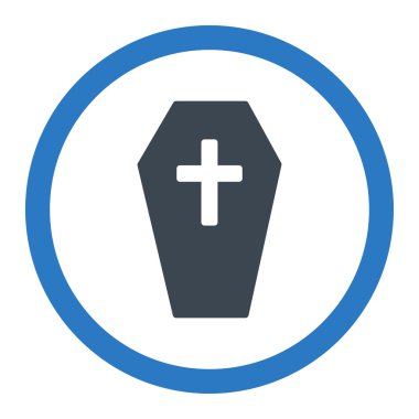 Tabut yuvarlak vektör simgesi